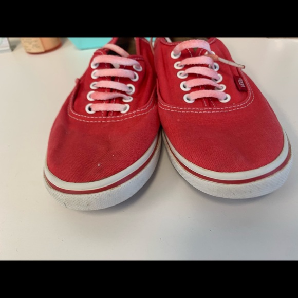 Red Ladies Vans size 8 - Picture 5 of 16